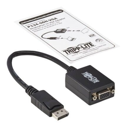 Tripp Lite 6in DisplayPort to VGA Adapter Active Converter DP to VGA M/F 6" - Adaptador de pantalla - DisplayPort (M) a HD-15 (VGA) (H) - 15.2 cm - negro