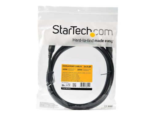 StarTech.com Cable DisplayPort 1.4 de 3m - Certificado VESA - 8K 60Hz - HBR3 - HDR - Cable de Monitor DP a DP -  UltraHD 4K 120Hz (DP14MM3M) - Cable DisplayPort - DisplayPort (M) enganchado a DisplayPort (M) enganchado - DisplayPort 1.4 - 3 m - compatibilidad con 8K - negro - para P/N: CDP2DPHD, CDP2DPVGA, SV231QDPU34K, TB32DP14