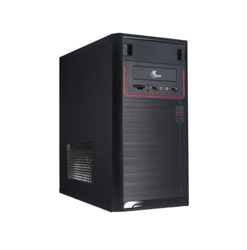 Xtech - Desktop - Micro ATX - All black - pc case 600W ps logo