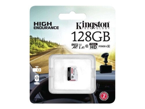 Kingston High Endurance - Tarjeta de memoria flash - 128 GB - A1 / UHS-I U1 / Class10 - microSDXC UHS-I