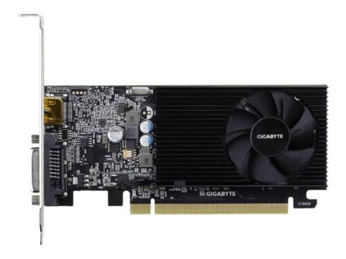 Gigabyte GT 1030 Low Profile D4 2G - Tarjeta gráfica - GF GT 1030 - 2 GB DDR4 - PCIe 3.0 perfil bajo - DVI, HDMI