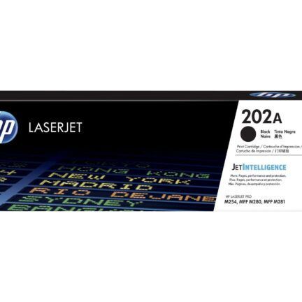 HP 202A - Negro - original - LaserJet - cartucho de tóner (CF500A) - para Color LaserJet Pro M254dw, M254nw, MFP M280nw, MFP M281cdw, MFP M281fdn, MFP M281fdw