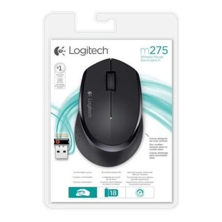 Logitech M280 - Ratón - diestro - óptico - 3 botones - inalámbrico - 2.4 GHz - receptor inalámbrico USB - negro