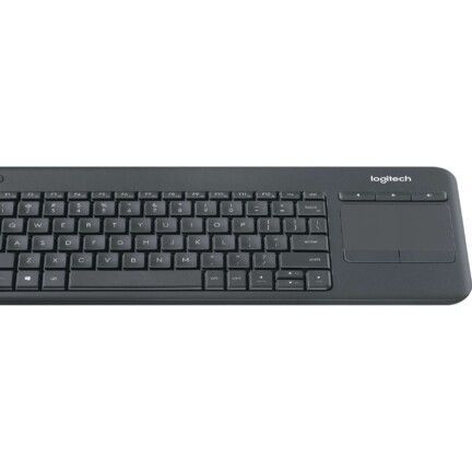 Logitech Wireless Touch Keyboard K400 Plus - Teclado - con panel táctil - inalámbrico - 2.4 GHz - negro