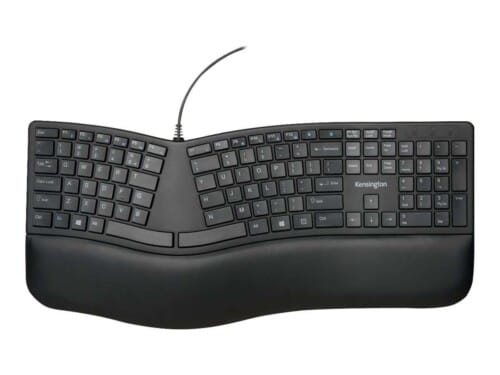 Kensington Pro Fit Ergo Wired Keyboard - Teclado - USB - EE. UU. - negro