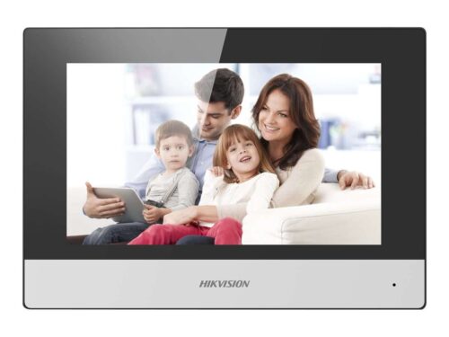 Hikvision DS-KH6320-WTE1 - Sistema de intercomunicación de vídeo - inalámbrico, cableado (LAN 10/100, 802.11b, 802.11g, 802.11n) - 7" monitor LCD
