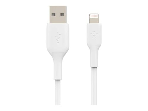 Belkin BOOST CHARGE - Cable Lightning - Lightning macho a USB macho - 1 m - blanco - para Apple 10.5-inch iPad Pro; 12.9-inch iPad Pro (2nd generation); iPhone 11, 11 Pro, 11 Pro Max, 8, XR, XS, XS Max