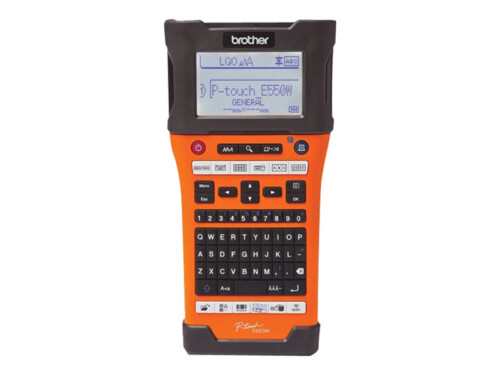 Brother P-Touch PT-E550WVP - Etiquetadora - B/N - transferencia térmica - rollo (2,4 cm) - 180 x 180 ppp - hasta 30 mm/segundo - USB 2.0, Wi-Fi(n) - cortador - impresión de 7 líneas