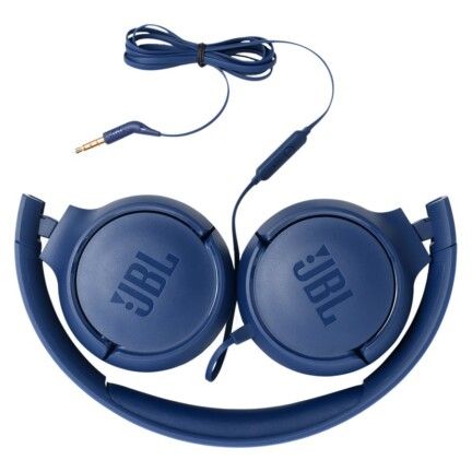 JBL TUNE 500 - Auriculares con diadema con micro - en oreja - cableado - conector de 3,5 mm - azul