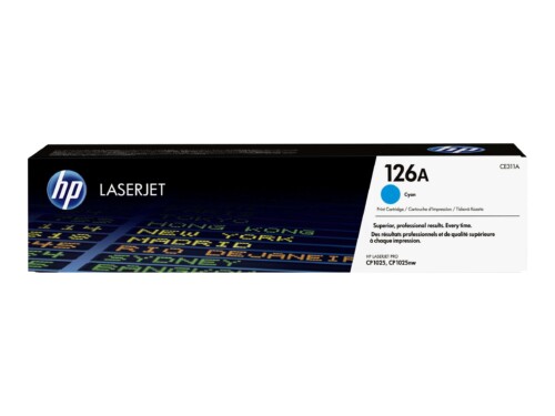 HP 126A - Cián - original - LaserJet - cartucho de tóner (CE311A) - para Color LaserJet Pro CP1025; LaserJet Pro MFP M175; TopShot LaserJet Pro M275