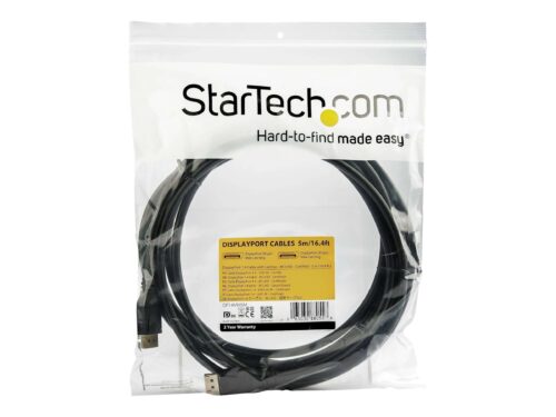 StarTech.com Cable DisplayPort 1.4 - 5m - Certificado VESA - 8K@60Hz - HBR3 - HDR - Cable de Monitor DP a DP - Cable DisplayPort de 8K - Cable DisplayPort - DisplayPort (M) enganchado a DisplayPort (M) enganchado - DisplayPort 1.4 - 5 m - compatibilidad con 8K - negro - para P/N: CDP2DPHD, TB32DP14