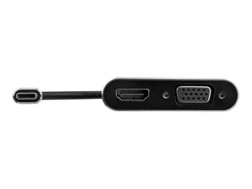 StarTech.com Adaptador USB-C a VGA y HDMI - 2en1 - 4K 30Hz - Gris Espacial - Adaptador Gráfico Externo USB Tipo C - Adaptador de vídeo externo - IT6222 - USB-C - HDMI, VGA - gris espacio