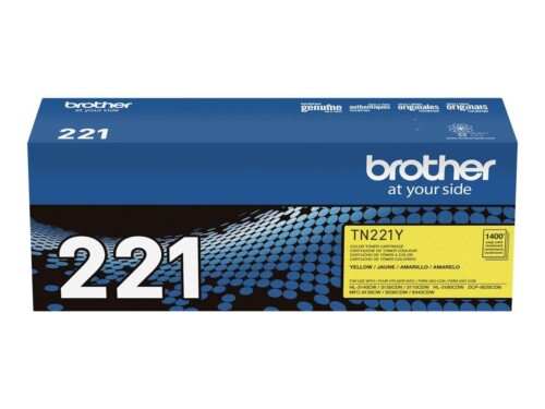 Brother TN221Y - Amarillo - original - cartucho de tóner - para Brother HL-3140, HL-3170, HL-3180, MFC-9130, MFC-9330, MFC-9340