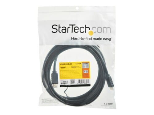 StarTech.com Cable de 5m HDMI de alta velocidad premium con Ethernet - 4K 60Hz - Cable para Blu-Ray UltraHD 4K 2.0 - Cable HDMI con Ethernet - HDMI macho a HDMI macho - 5 m - negro - para P/N: KITBXAVHDPEU, KITBXAVHDPUK, KITBXDOCKPEU, KITBXDOCKPUK, USBC-HDMI-CDP2HD4K60