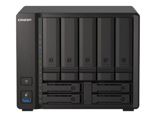 QNAP TS-H973AX-32G - Servidor NAS - 9 compartimentos - SATA 6Gb/s - RAID 0, 1, 5, 6, 10, 50, JBOD, 60, RAID TP - RAM 32 GB - 2.5 Gigabit Ethernet / 10 Gigabit Ethernet - iSCSI soporta