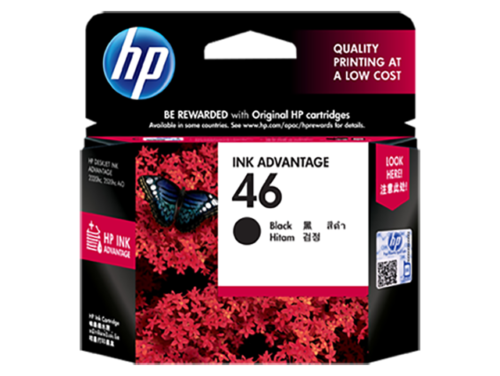 HP 46 - Negro - original - Ink Advantage - cartucho de tinta - para Deskjet Ink Advantage Ultra 2529, Ink Advantage Ultra 4729